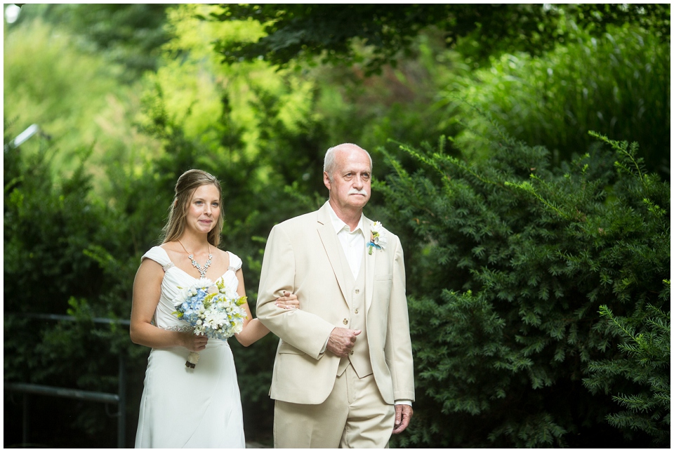 Bride and Father walking down the aisle Elmwood Park