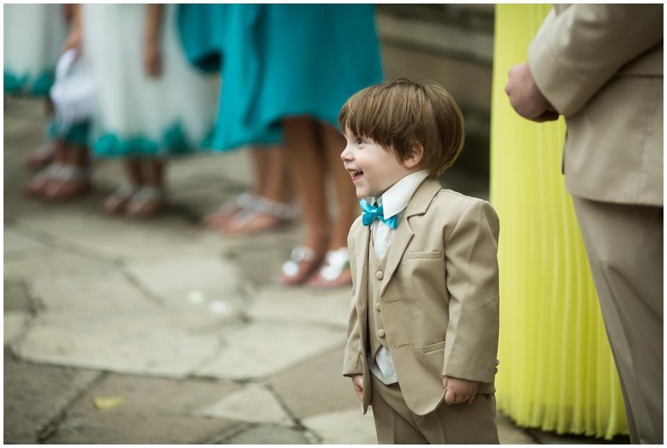 Ring Bearer sees bride for first time