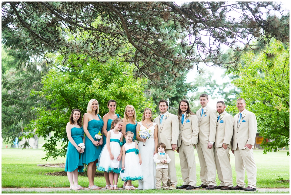 Bridal party at Elmwood Park