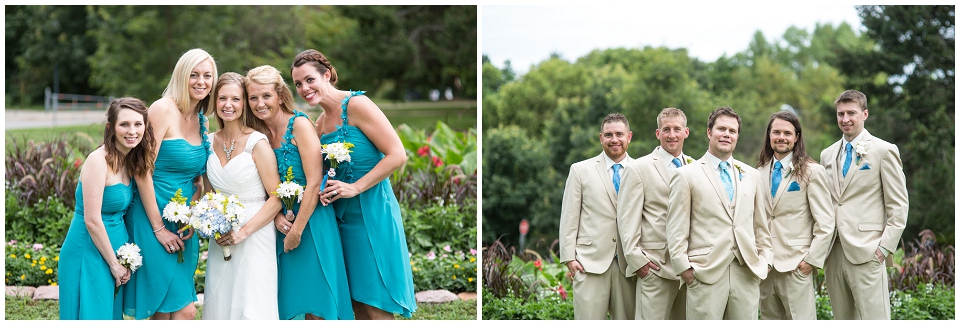 Groomsmen and Bridesmaids at Elmwood Park Omaha NE