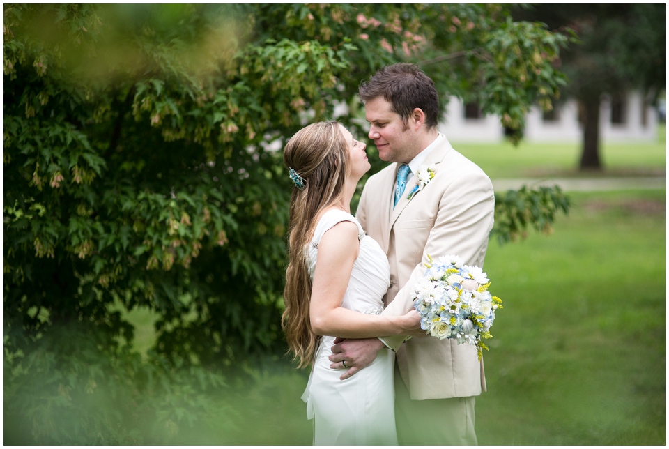 Bride and groom portraits at Elmwood park