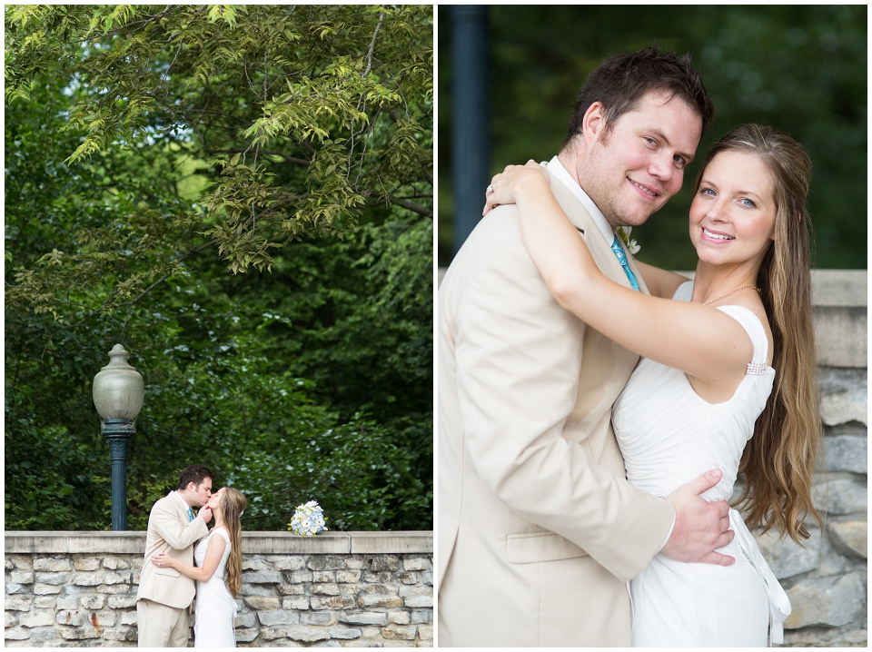 Bride and groom portraits at Elmwood park