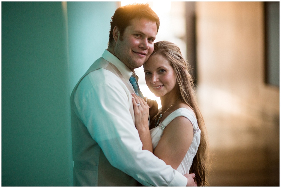 Bride and Groom portrait at the Living Room Omaha NE Mastercraft building